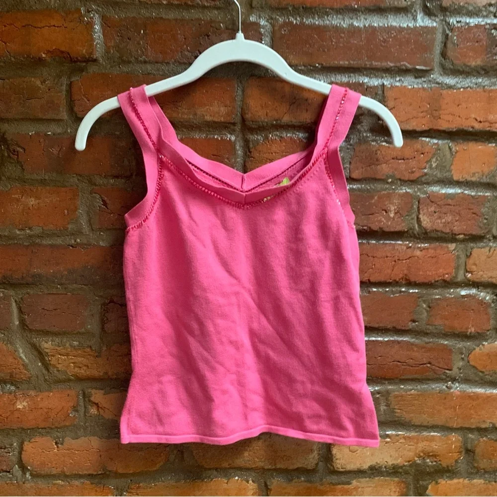 Sigrid Olsen Pink Sequined Knit Top - Picture 1 of 5